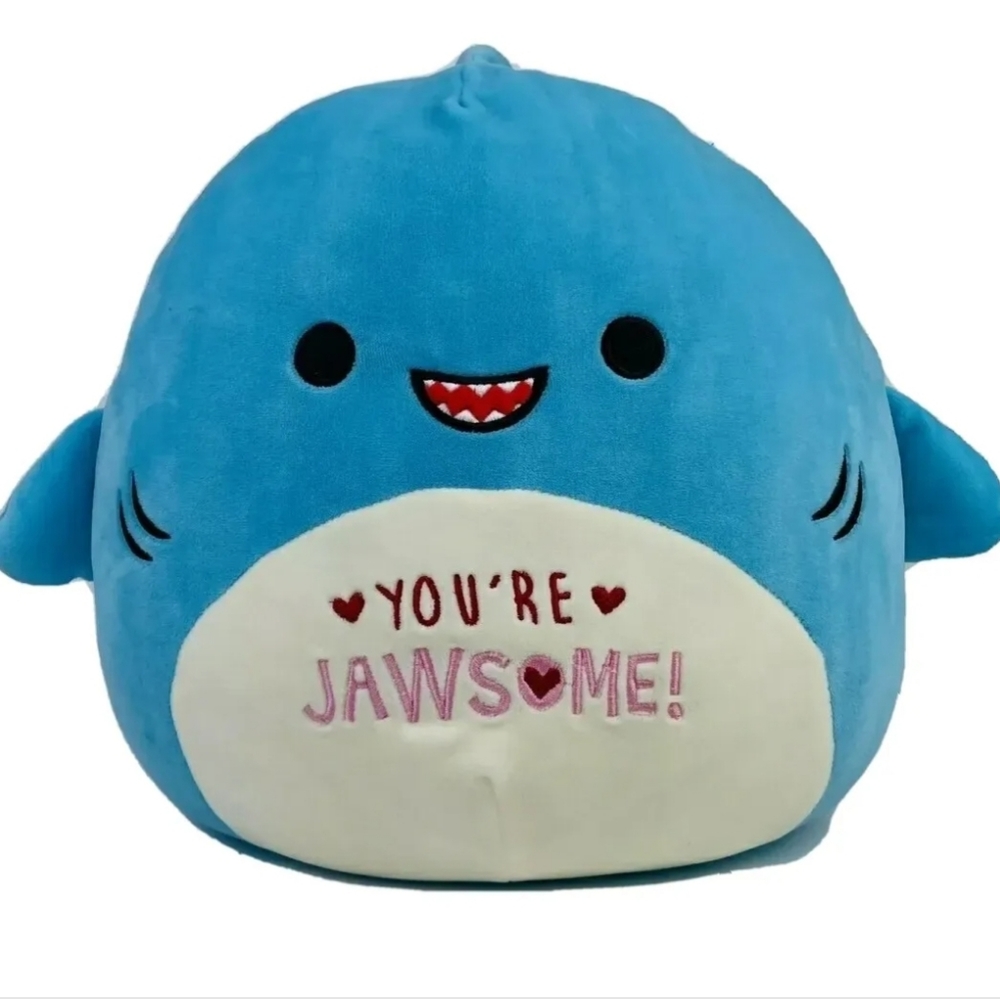 Squishmallows 12" Rey the Shark Plush Kelly Toys Valentines Day Edition J…